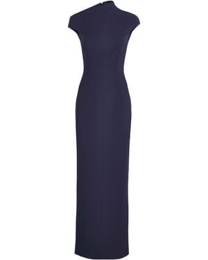 Solace London One-Shoulder Arion Gown - Blue