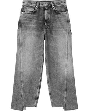 AllSaints Asymmetric Fox Wide-Leg Jeans - Grey