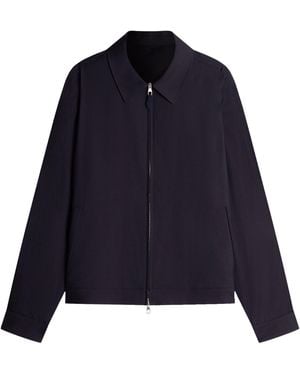 dunhill Wool-Silk Shirt Jacket - Blue