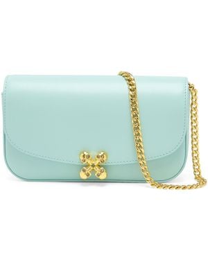 McQueen Small Skull Flower Cross-Body Bag - Blue