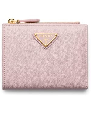 Prada Small Saffiano Leather Wallet - Pink