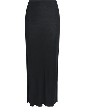 Skims Sheer Modal Maxi Skirt - Black