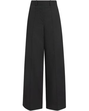 JOSEPH Cotton-Linen Jnane Trousers - Black