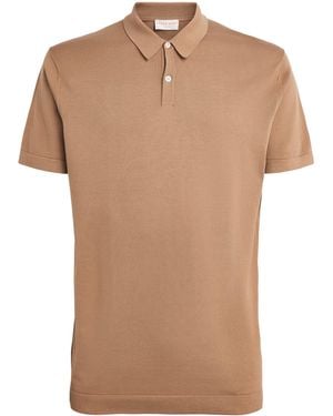 Derek Rose Sea Island Cotton Jacob Polo Shirt - Brown
