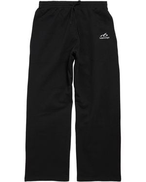 Balenciaga Cotton Bodies Logo Baggy Joggers - Black
