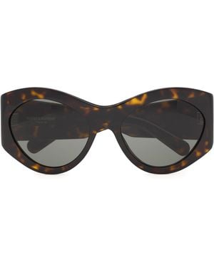 Saint Laurent Acetate Tortoiseshell Sl 854 Butterfly Sunglasses - Black