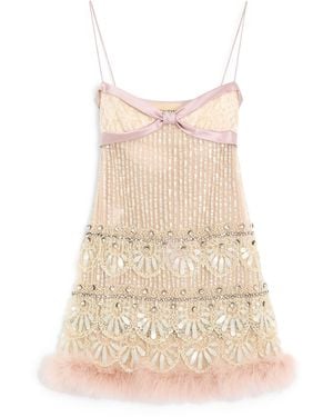 Valentino Sequin Mini Dress - Natural