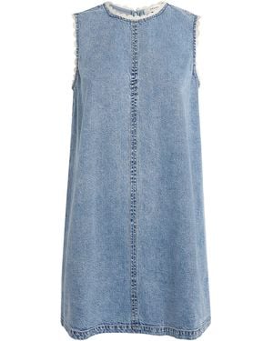 FRAME Denim Crochet Tide Mini Dress - Blue