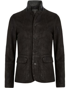 AllSaints Leather Survey Blazer - Black