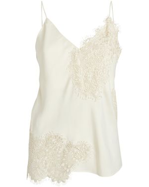 Rohe Satin Lace-Trim Cami Top - White