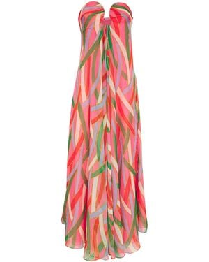 Cult Gaia Printed Misa Gown - Red