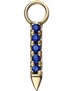 Maria Tash Diamond And Sapphire Eternity Bar Earring Charm - Blue