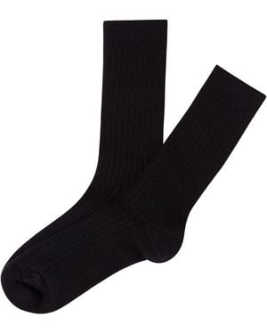 Hanro Knitted Long Socks - Black