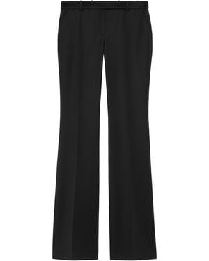 McQueen Wool Bootcut Pants - Black
