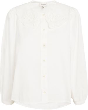 The Great Cotton Embroidered Trinket Blouse - White