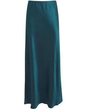 Leset Satin Barb Maxi Skirt - Blue