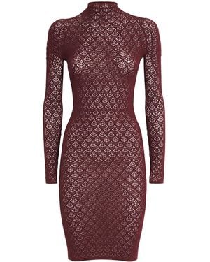 Wolford Mermaid Net Mini Dress - Purple