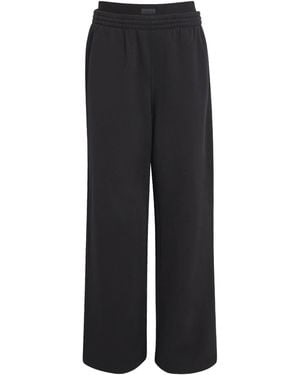 Skims Cotton-Blend Double-Waistband Joggers - Black