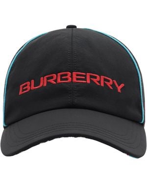 Burberry Nylon London Map Baseball Cap - Black