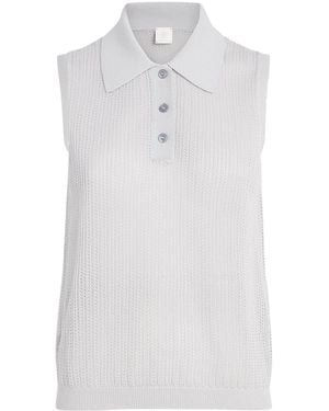 Eleventy Cotton Knitted Polo Shirt - White