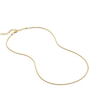 Monica Vinader Vermeil Thin Snake Chain - Natural