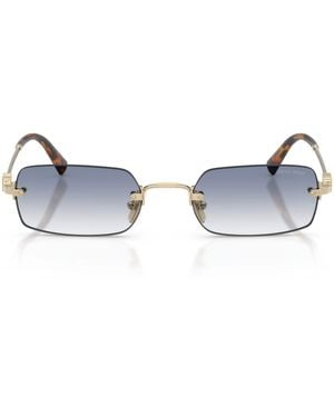 Miu Miu Rectangular Mu B50S Sunglasses - Blue