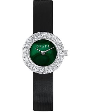 Graff White Gold And Diamond Spiral Watch 23mm - Green