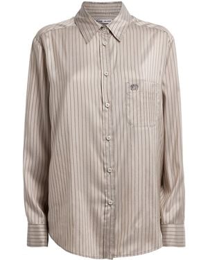 Blazé Milano Silk Stripe Shirt - Grey