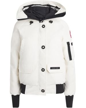 Canada Goose Chilliwack Hooded Shell Bomber Jacket - White