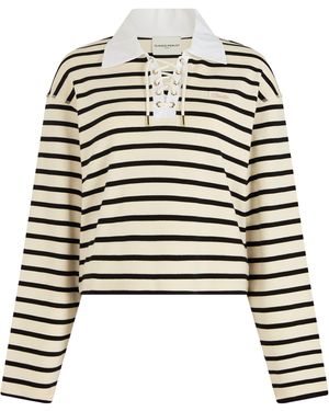 Claudie Pierlot Breton Stripe T-Shirt - White
