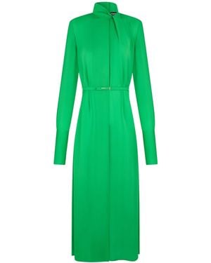 Tom Ford Silk Shirt Maxi Dress - Green