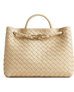 Bottega Veneta Medium Leather Andiamo Shoulder Bag - Metallic