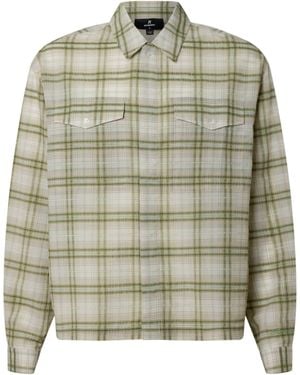 Represent Semi-Sheer Check Shirt - Green