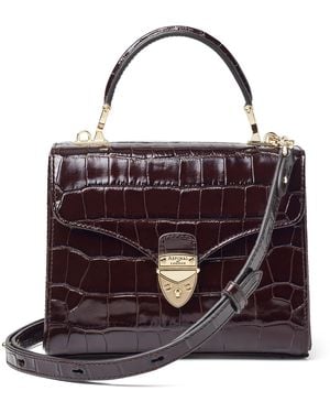 Aspinal of London Midi Mayfair Top-Handle Bag - Purple