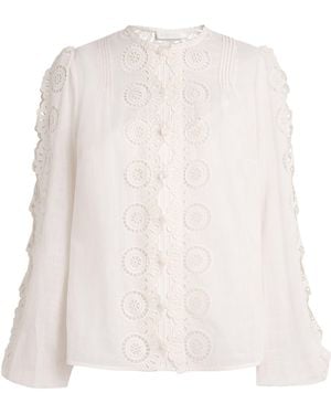 Zimmermann Broderie Anglaise Lucky Blouse - White