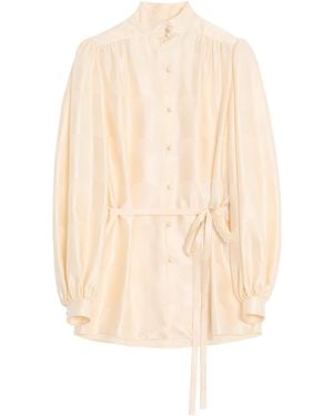 Valentino Silk Tie Shirt - White
