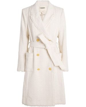 L'Agence Tweed Cooper Overcoat - Natural