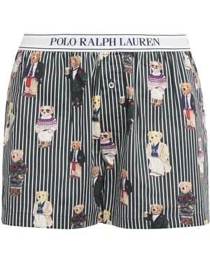 Polo Ralph Lauren Cotton Polo Bear Logo Pyjama Shorts - Multicolour