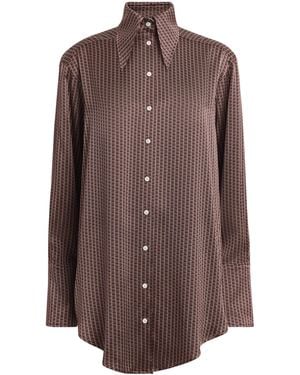 Laura Pitharas Silk Printed Shirt - Brown