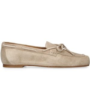Aeyde Suede Jaspar Loafers - Natural