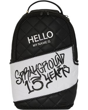 Sprayground Hello My Name Is Anniversary Backpack - Black