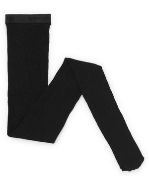 McQueen Lace Floral Tights - Black