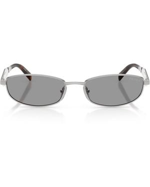 Prada Metal Oval Sunglasses - Metallic