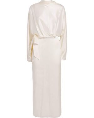 STAUD Stretch-Silk Phoebe Maxi Dress - White