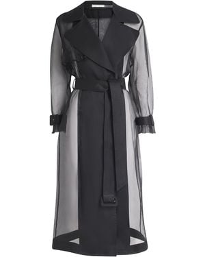 Alice + Olivia Sheer Silvia Trench Coat - Black