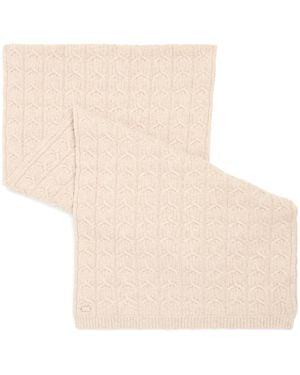 Agnona Cashmere Plaits Scarf - Natural