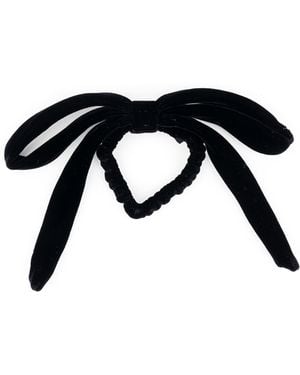 Alexandre De Paris Velvet Timeless Lucie Bow Hairband - Black
