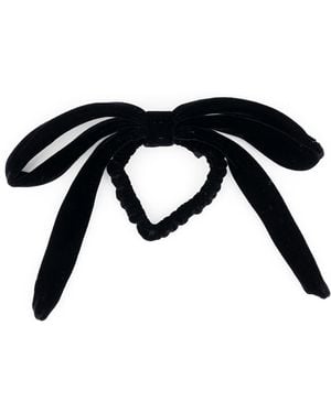 Alexandre De Paris Velvet Timeless Lucie Bow Hairband - Black