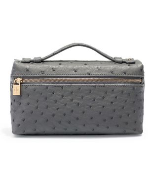 Loro Piana Ostrich L19 Pouch Bag - Green