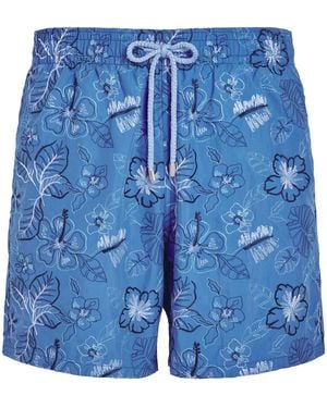 Vilebrequin Embroidered Mistral Swim Shorts - Blue